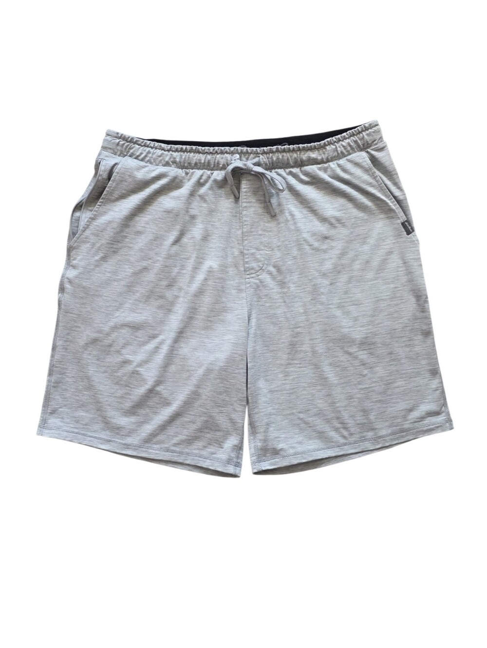 Eddie Bauer Large Gray Heathered Athleisure Knit Drawstring Lounge Shorts